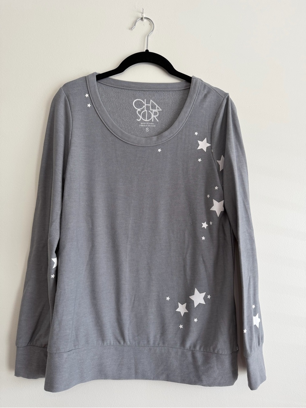 Chaser Gray Starry Night Lightweight Pullover Sweatshirt